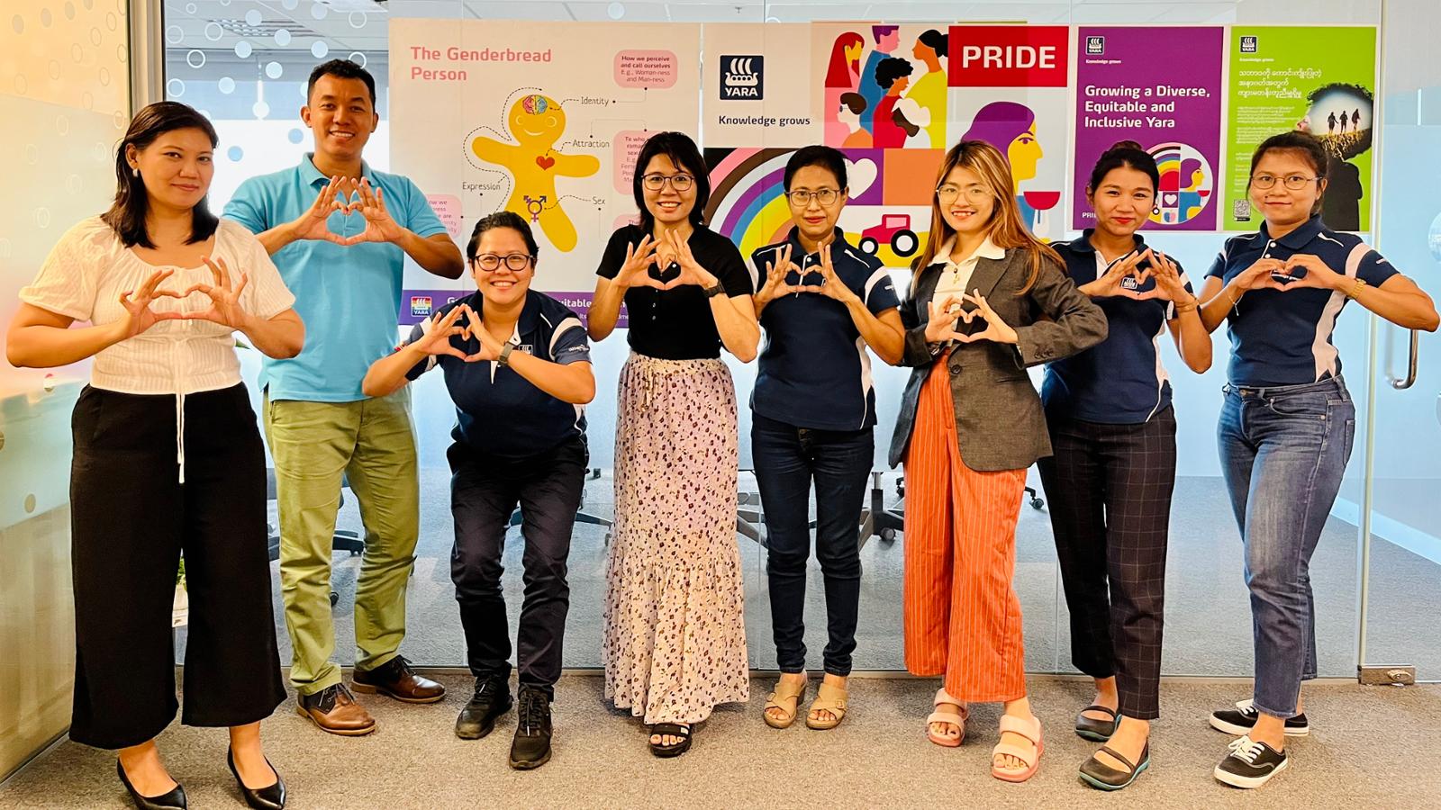 Yara colleagues during Pride month